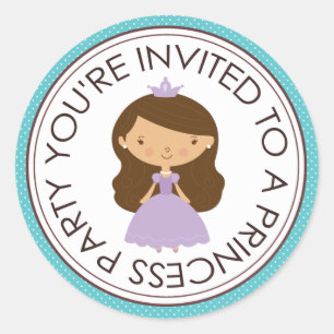 Princess Party Matching Envelope Stickers