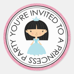 Princess Party Matching Envelope Stickers