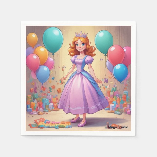 Princess Party Napkins Serviette (Vorderseite)