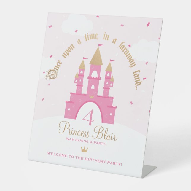 Princess Party Teller Sockelschild (Vorderseite)