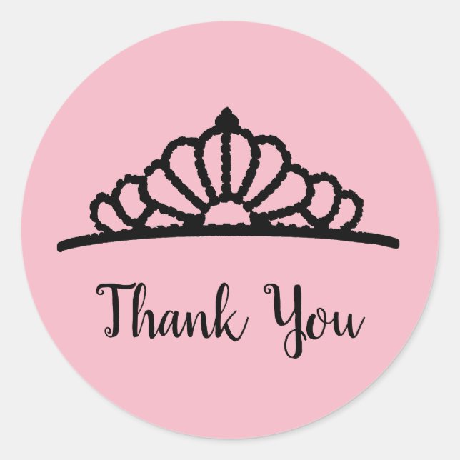 Princess Party Tiara Danke, Stickers (Vorderseite)