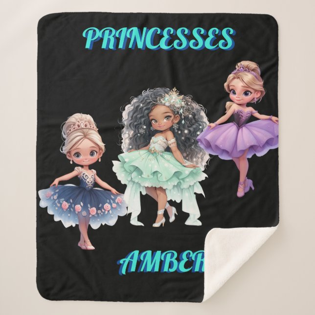 "PRINCESS"-PERSONALISIERT SHERPADECKE (Vorderseite)
