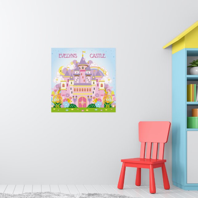 Princess! Personalisiertes Schlossmauerdekor Poster (Kinderzimmer 1)