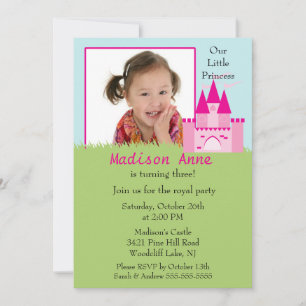 Princess Photo Invitation Anniversaire