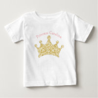 Princess Pink and Gold Glitzer Crown
