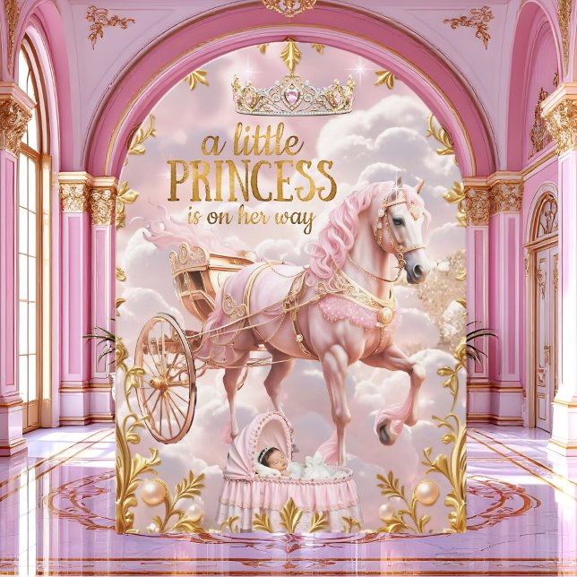 Princess Pink Baby Duschkabine Einladung (Von Creator hochgeladen)