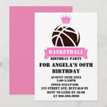 Princess Pink Basketball Geburtstagsparty lädt ein