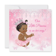 Princess Pink Butterfly Baby Dusche Ethnisch