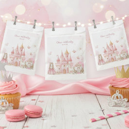 Princess Pink Castle Unicorn 4th Birthday Party  Geschenktütchen