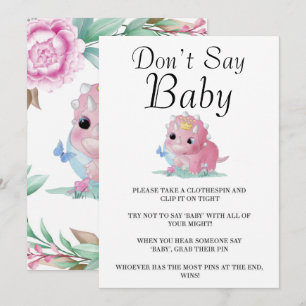 Princess Pink Dinosaur Peony Say Baby nicht
