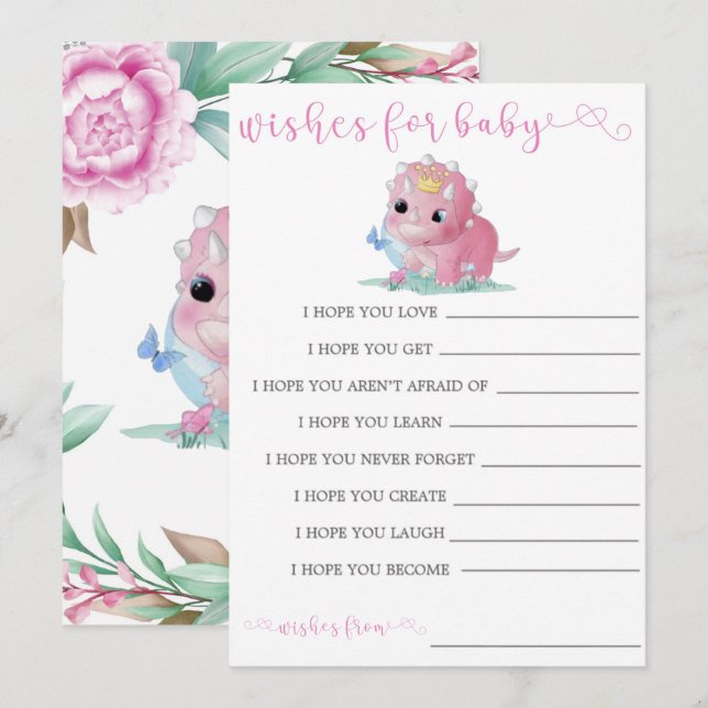 Princess Pink Dinosaur Peony wünscht sich eine Bab (Vorne/Hinten)