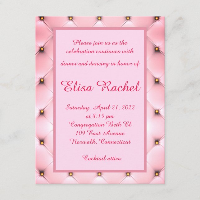Princess Pink Enclosure Card Begleitkarte (Vorderseite)
