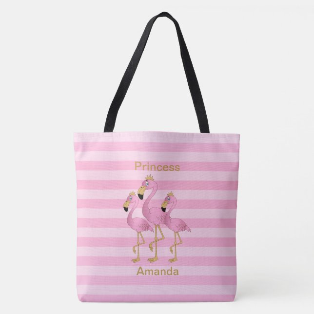 Princess Pink Flamingos - Persönlich gestalten Tasche (Vorderseite)