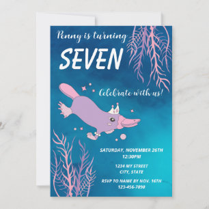 Princess Platypus Invitation d'anniversaire
