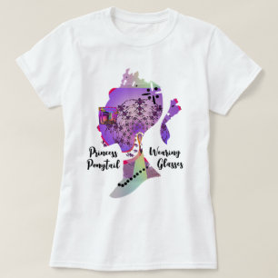 Princess Ponytail Wearing Brillen T-Shirt