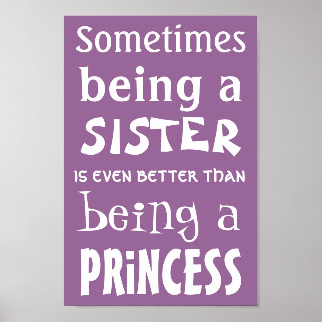 Princess Poster für Schwestern (Vorne)