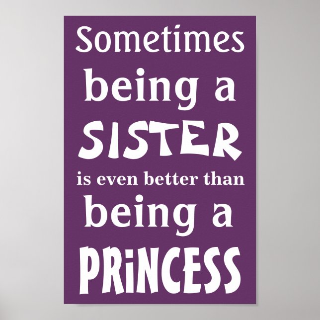 Princess Poster für Schwestern (Vorne)