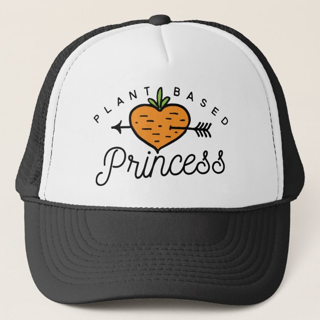 Princess-Princess-Printwerbung für Vegane Karotten Truckerkappe (Vorderseite)