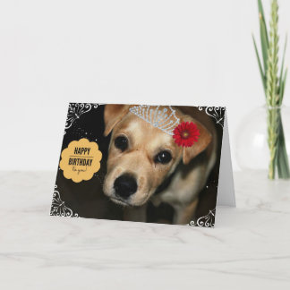 Princess Puppy Birthday Card Karte