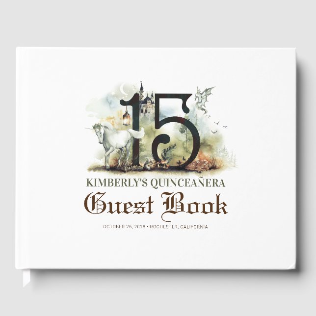 Princess Quinceanera Gästebuch (Vorderseite)