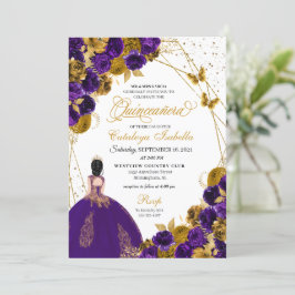 Princess Quinceanera, Prinzessin für lila Schmette Einladung