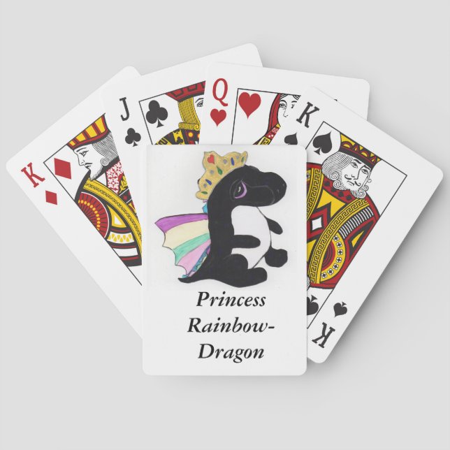 Princess Rainbow-Dragon spielt Karten von JML Spielkarten (Rückseite)