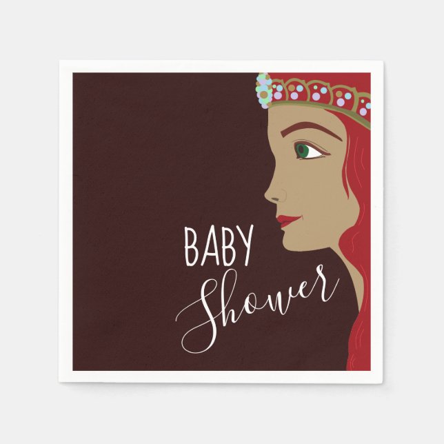 Princess Red Baby Dusche Serviette (Vorderseite)