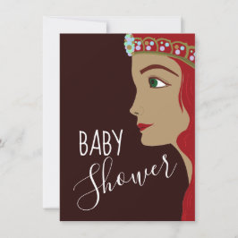 Princess Red Baby Shower Bingo Einladung