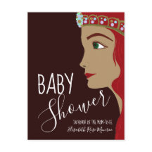 Princess Red Baby Shower Einladung