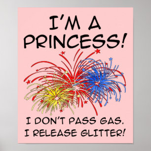 Princess Release Parties scintillant Drôle Poster 