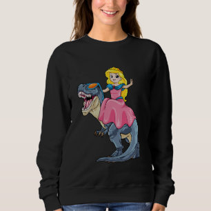 Princess Riding Dinosaur Shirt Niedlich T-Rex Dino