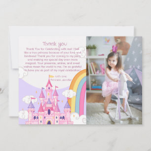 Princess Royal Castle Birthday Party Dankeskarte