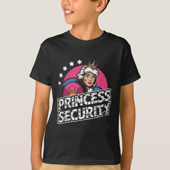 Princess Security Birthday Vater & Amp; Mama Boys  T-Shirt (Vorderseite)