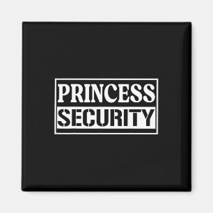 Princess Security Fun Birthday Halloween-Party Des Magnet