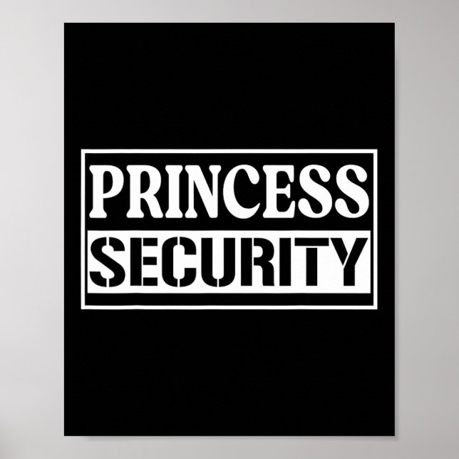 Princess Security Fun Birthday Halloween-Party Des Poster (Vorne)