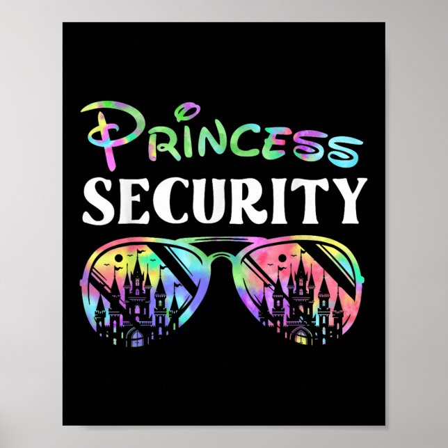 Princess Security Funny Birthday Party Matching Fa Poster (Vorne)