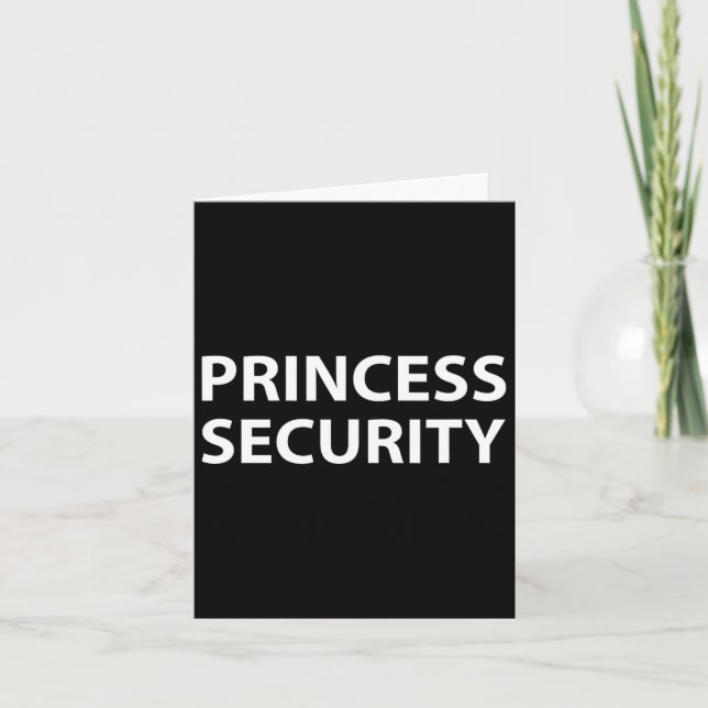 Princess Security Halloween Kostüm Vater Men Match Karte (Vorderseite)