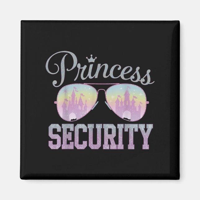 Princess Security Protection Retro Castle Men Wome Magnet (Vorne)