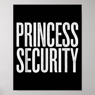 Princess Security Protection Retro Castle Poster