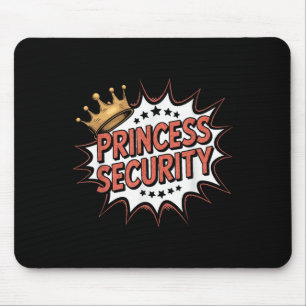 Princess Security Retro Birthday Vater & Amp; Mama Mousepad