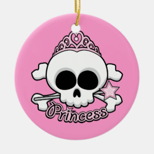 Princess Skull Keramikornament