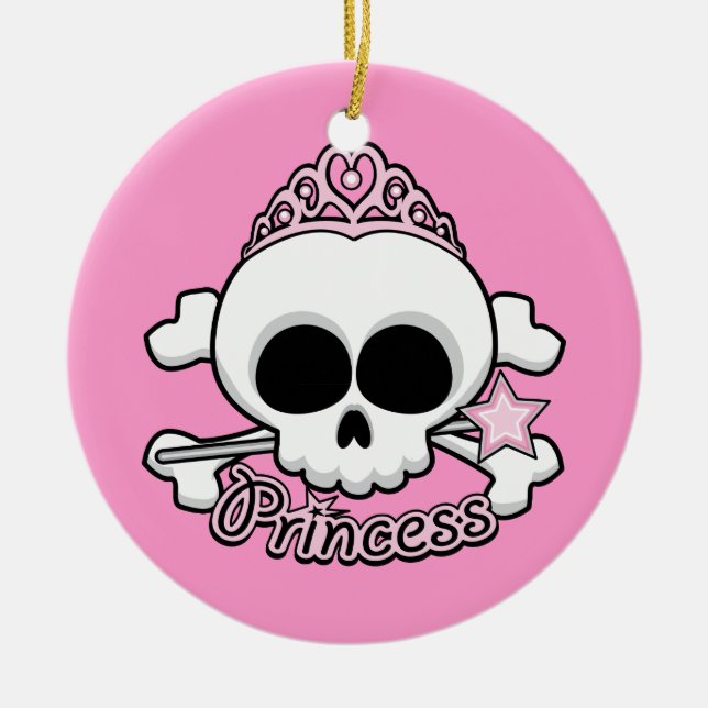 Princess Skull Keramikornament (Vorne)