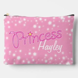 Princess-Star-Grafik-Rosa-individuelle Name Zubehörtasche