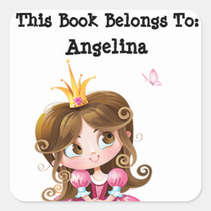 Princess Sticker, Ce Livre Appartient À, Étiquette