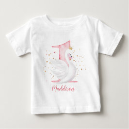 Princess Swan 1. Geburtstag Baby T-shirt