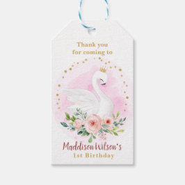 Princess Swan Birthday/Baby Shower Geschenketikett Geschenkanhänger