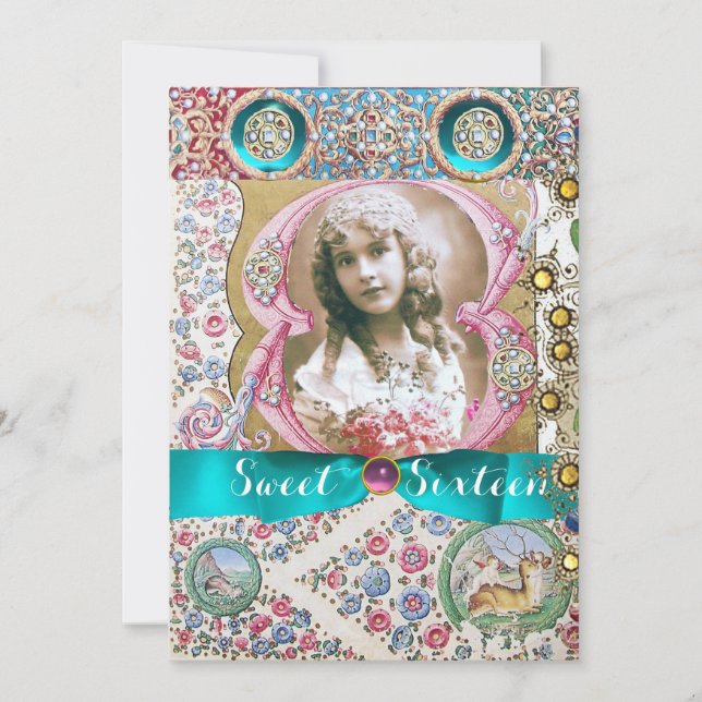 PRINCESS SWEET 16 GEBURTSTAGSPARTEI , FLÜGELVERSTÄ EINLADUNG (Vorderseite)