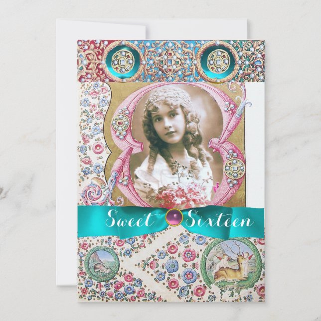 PRINCESS SWEET 16 GEBURTSTAGSPARTEI , FLÜGELVERSTÄ EINLADUNG (Vorderseite)