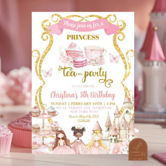 Princess Tea Party Einladung