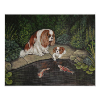 Princess & the frog: Cavalier King Charles Spaniel Fotodruck